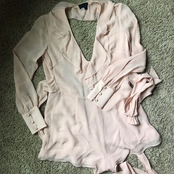 Intermix silk romper- blush - Picture 7 of 9